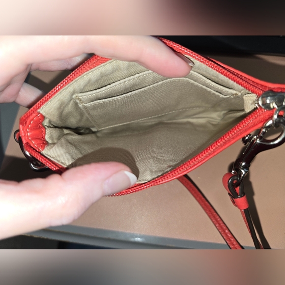 Coach Red Wristlet. - Picture 6 of 7